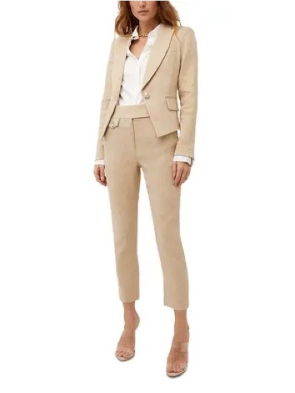Veronica Beard Hosanna Dickey Jacket in Khaki Melange Size 2 - Picture 3 of 7